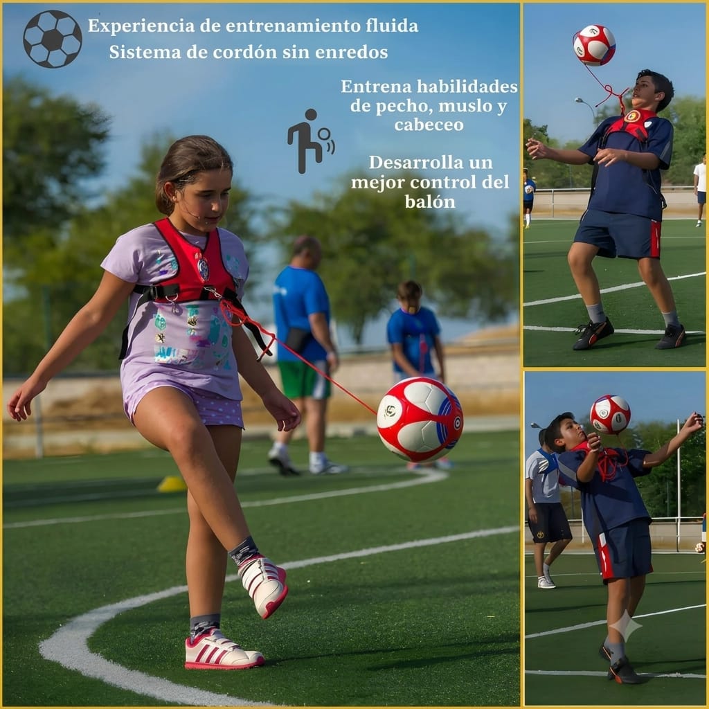 Llera Sport Skill Ball | Balón Entrenamiento Fútbol con Arnés | Mejora Pase, Agilidad y Técnica | Uso Interior y Exterior | Regalo Futbolistas