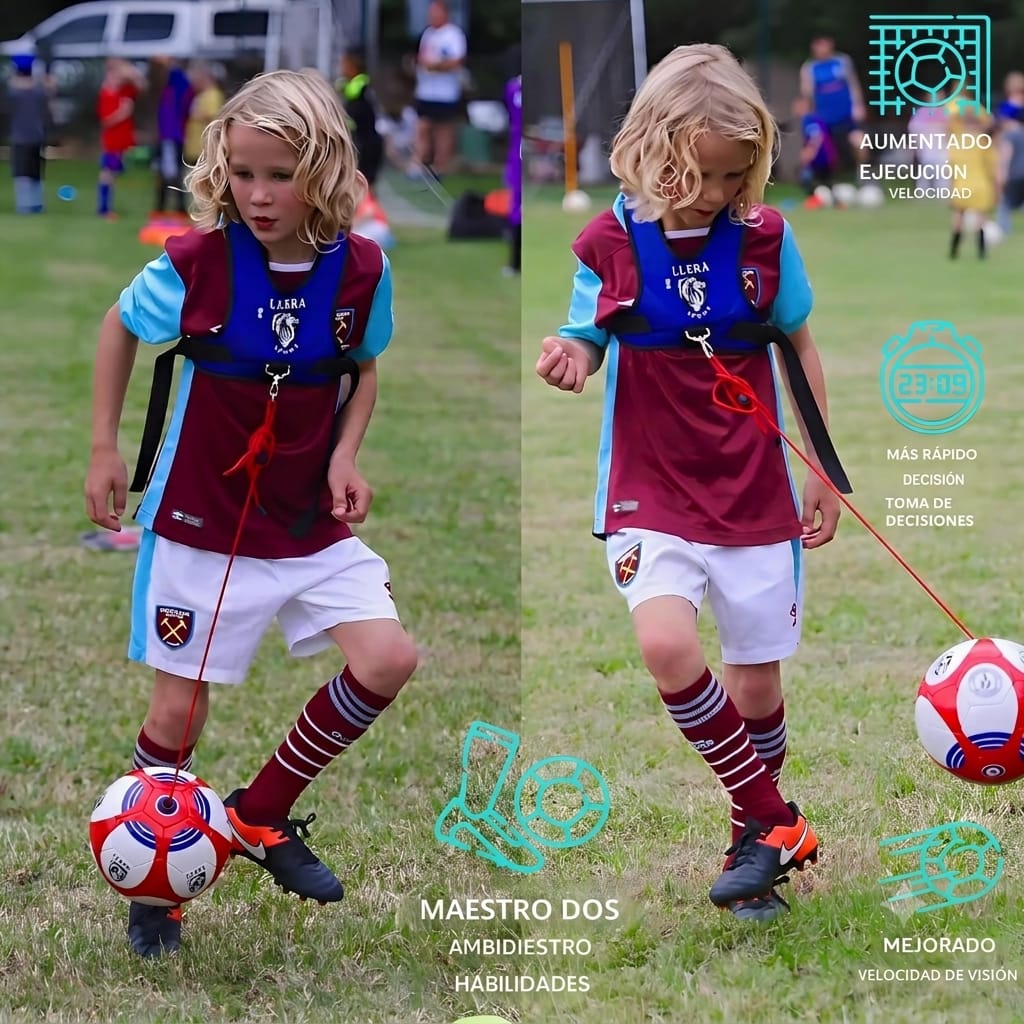 Llera Sport Skill Ball | Balón Entrenamiento Fútbol con Arnés | Mejora Pase, Agilidad y Técnica | Uso Interior y Exterior | Regalo Futbolistas